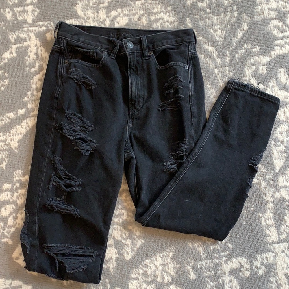 Black ripped American Eagle Outfitters Jeans